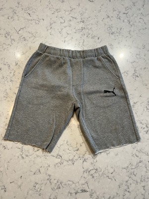 Puma Gray Fleece Sweat Shorts Men s Size M Raw Hem Casual Lounge Athletic