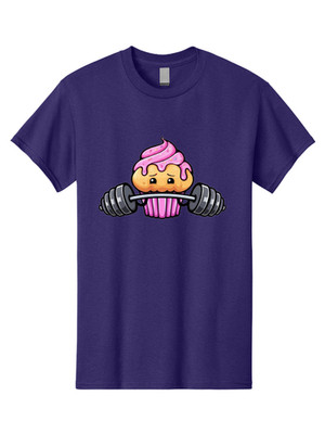 Cupcake-Lifting-2 Mens Graphic Tee, 100% Cotton, Casual Summer Wear