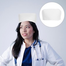 White Nurse Headwear Breathable Nursing Cap Comfortable Durable Fabric