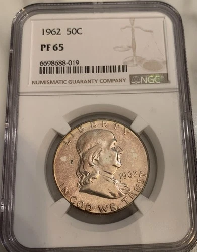 1962 Silver half dollar PF 65