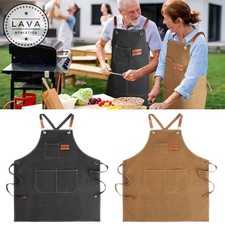 Canvas Aprons Thick Work Apron for Heavy Duty Woodworking Chef Cooking Work Shop