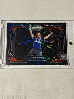 2024 Panini Prizm WWE Sami Zayn #77 RAW Black Under Card Prizm 1/1