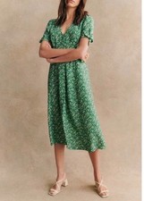 NWT Sézane Green Floral Vic Dress 8 Sezane 40