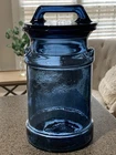 Vintage L.E. Smith Cobalt Blue Glass Canister Milk Jug 10.5"