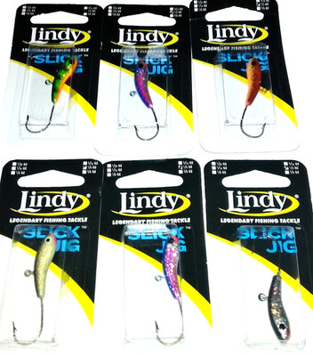 Lindy Tackle  1/4 Slick Ice Jigs  (Lot of 6-SJ14-01)