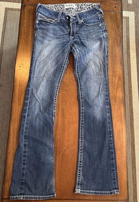 Ariat REAL Denim Ocean Mid Rise Bootcut Whipstitch Jeans 29R