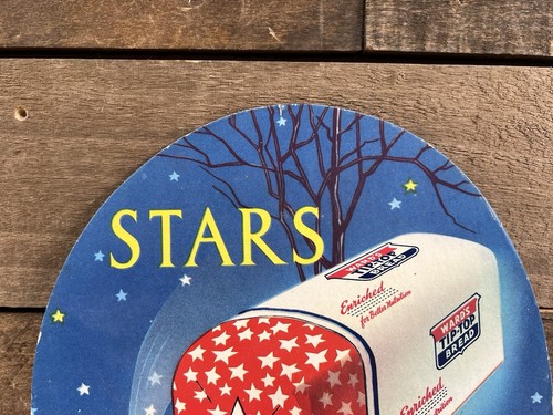 Vintage Tip Top Bread Cardboard Sign STARS Ward Bread - Picture 2 of 7