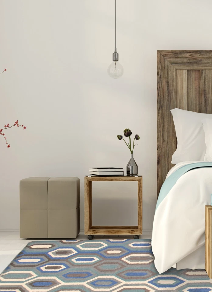 Vintage Hand Woven Traditional Kilim Rug 5'2" x 7'9" Oriental Wool Carpet - Image 2 of 4