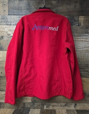 Port Authority AMERIMED Logo Men's Full Zip Softshell Jacket Red Work XL