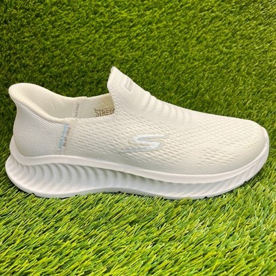 Skechers Go Walk Now Womens Size 9 Off White Athletic Walking Slip On Sneakers