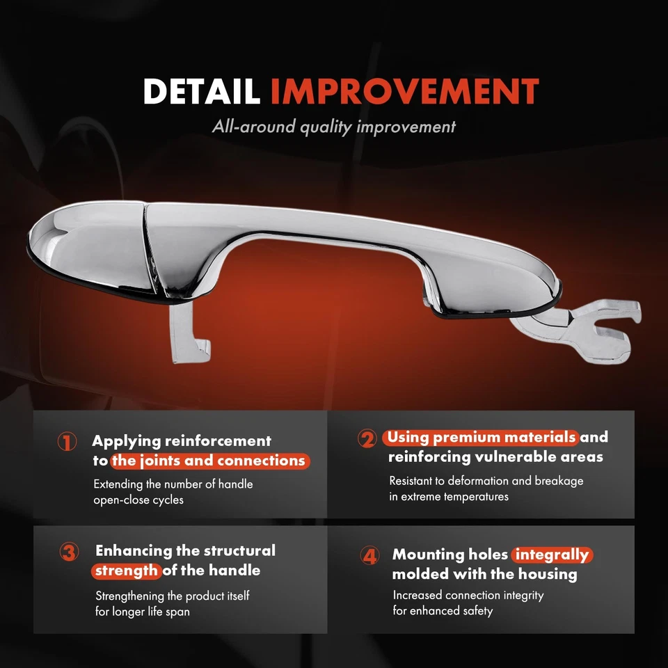 Manija de puerta exterior delantera derecha del lado del pasajero para Chrysler Pacifica 2004-2008 Foto 4 de 4