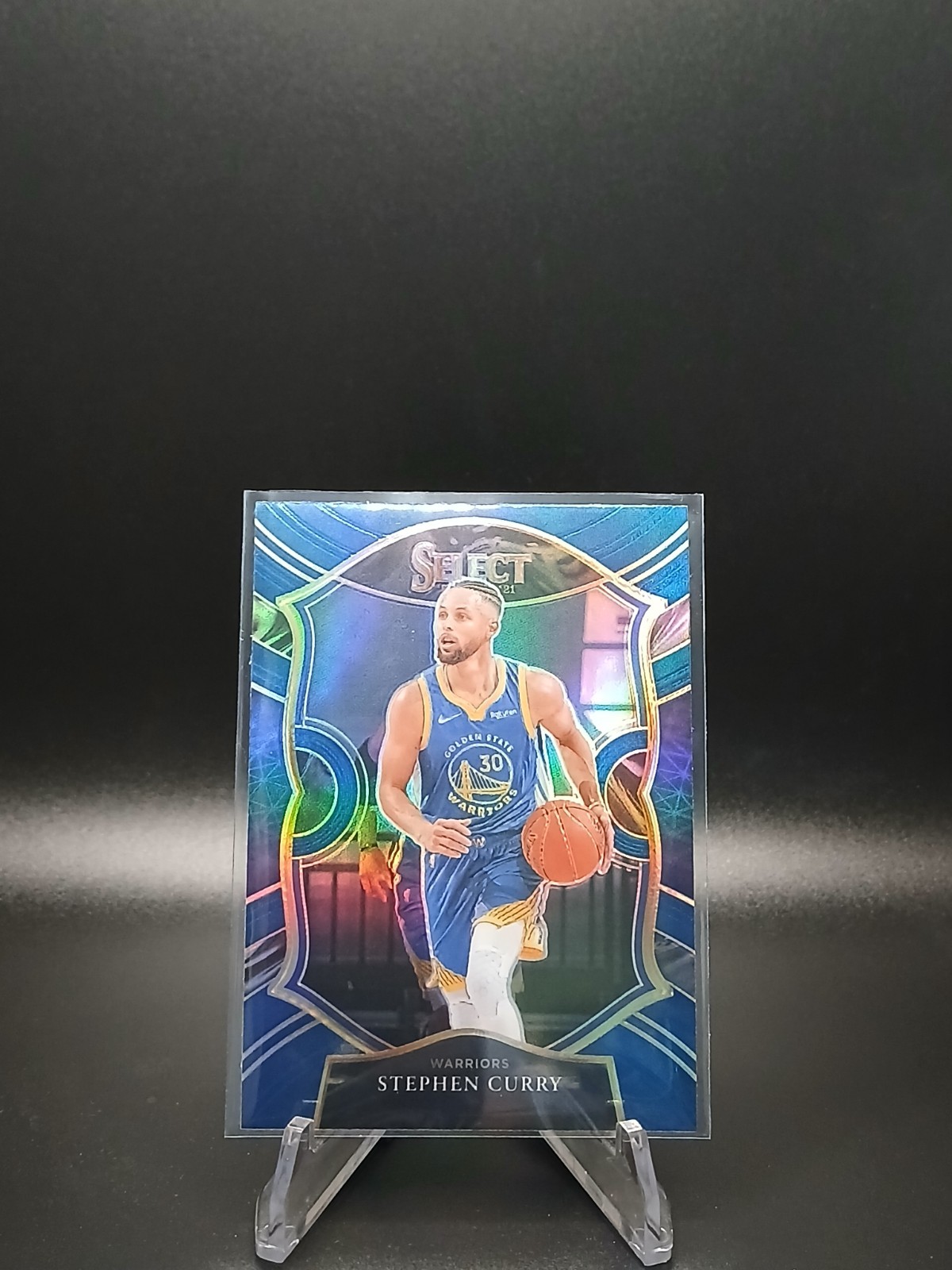 2020-21 Panini Select - Concourse Stephen Curry #57 Blue Prizm