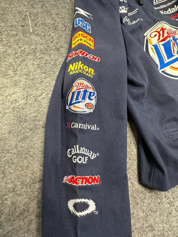 Chaqueta vintage Miller Lite para mujer oxidada Wallace Chase Authentics LG NASCAR USADA EN EXCELENTE ESTADO Foto 4 de 4