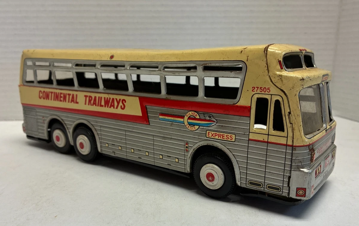 Trailways Toy Bus In Vintage & Antique Tin Toy Vehicles for sale