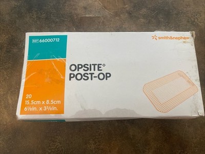 20 Smith & Nephew OpSite Post Op Transparent Film Dressing w Pad 3-3/8  x 6-1/8''