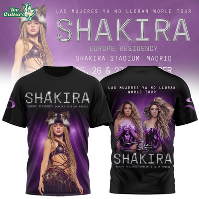 NEW Shakira Las Mujeres Ya No Lloran World Tour 2026 T Shirt 3D EL384