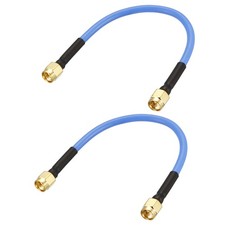 2pcs SMA Male to SMA Male Coaxial Cable RF 50 Ohm 0.15M 0.5ft RG402