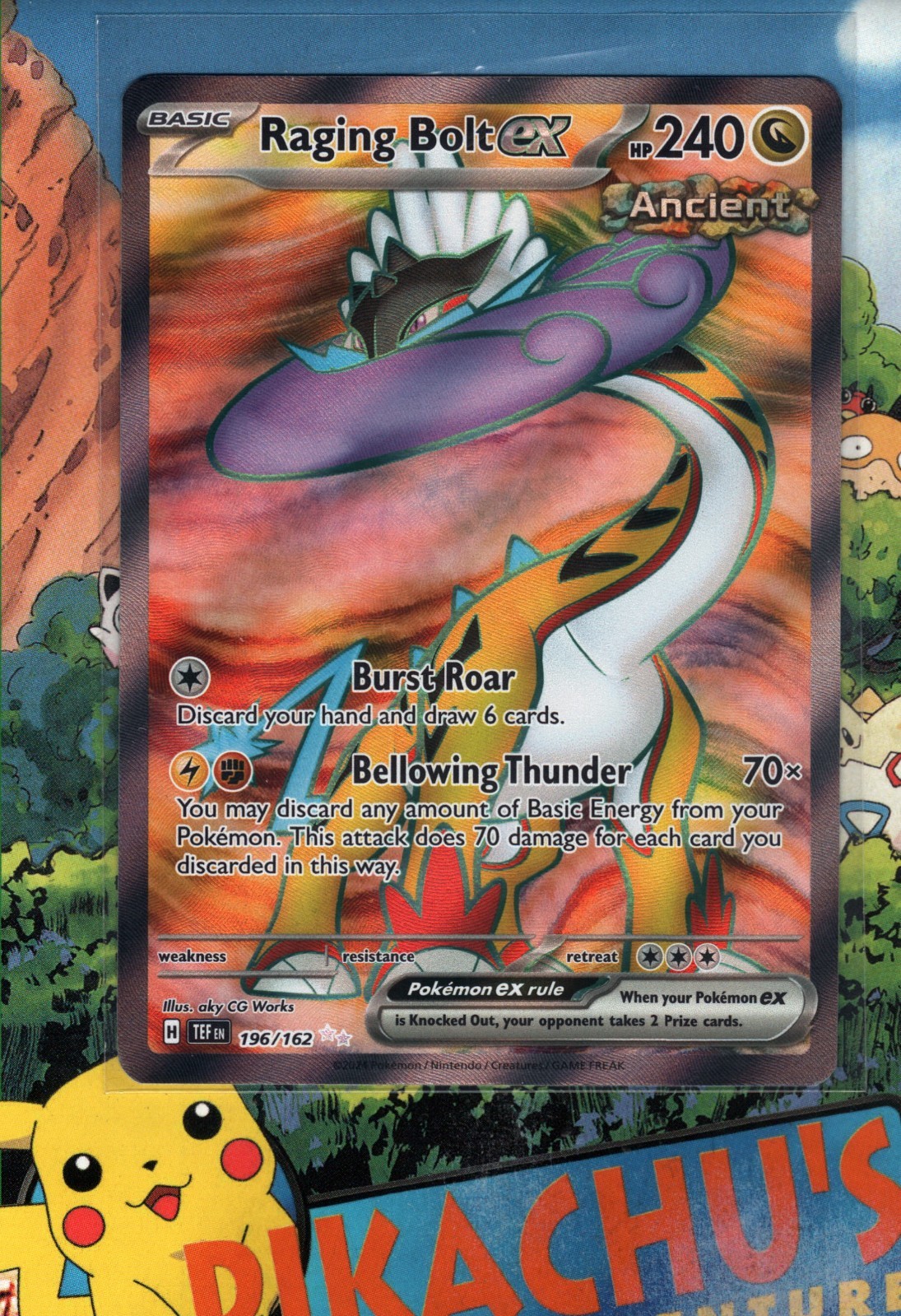 Pokémon TCG Raging Bolt ex 196/162 SV05: Temporal Forces Holo NM/M