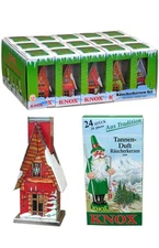 Knox Metal Incense Houses with Incense - Assorted set 15 pieces - 5"H x 13.5"W