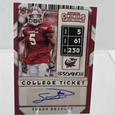 2020 Panini Contenders Draft Picks - College Ticket Autographs Shaun Bradley 