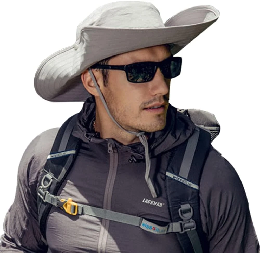 Wide Brim Sun Hats for Men UV Protection UPF50+ Waterproof Breathable Bucket Hat