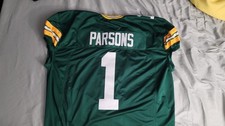 Green Bay Packers Parsons #1 Custom NFL Football Jersey Green
