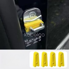 4pcs Yellow Car Door Lock Cover Pad Silicone Shock Absorber For Sedan Suv Us 4pcs Yellow Car Door Lock Cover Pad Silicone Shock Absorber For Sedan Suv Us