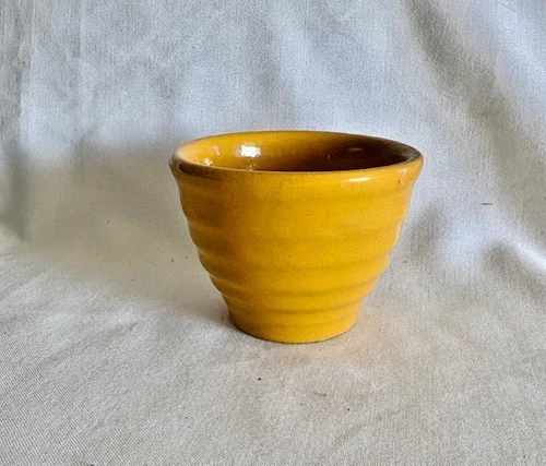YELLOW Vintage Bauer Pottery Los Angeles Ringware Custard Cup 2 3/4" x 3 1/2" #1