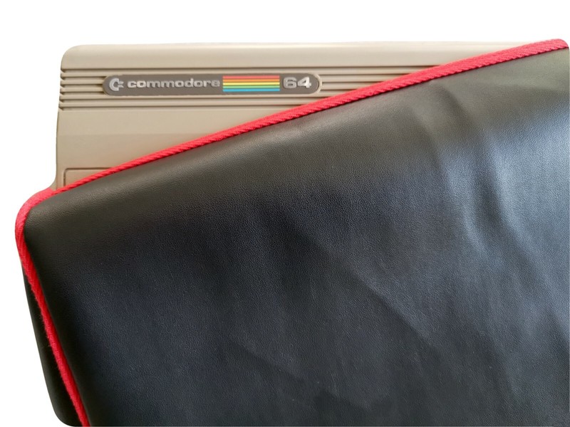 COMMODORE C64 BREADBIN - FAUX LEATHER BLACK DUST COVER - STYLISH