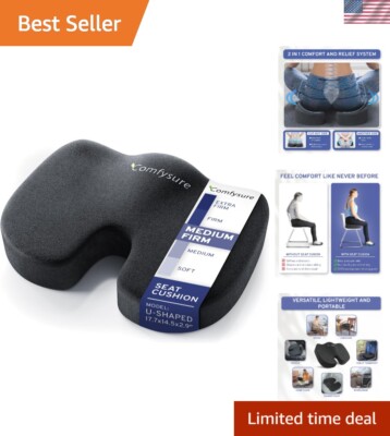 Tailbone Pain Relief Cushion Lightweight Memory Foam Seat Pillow for  Comfort