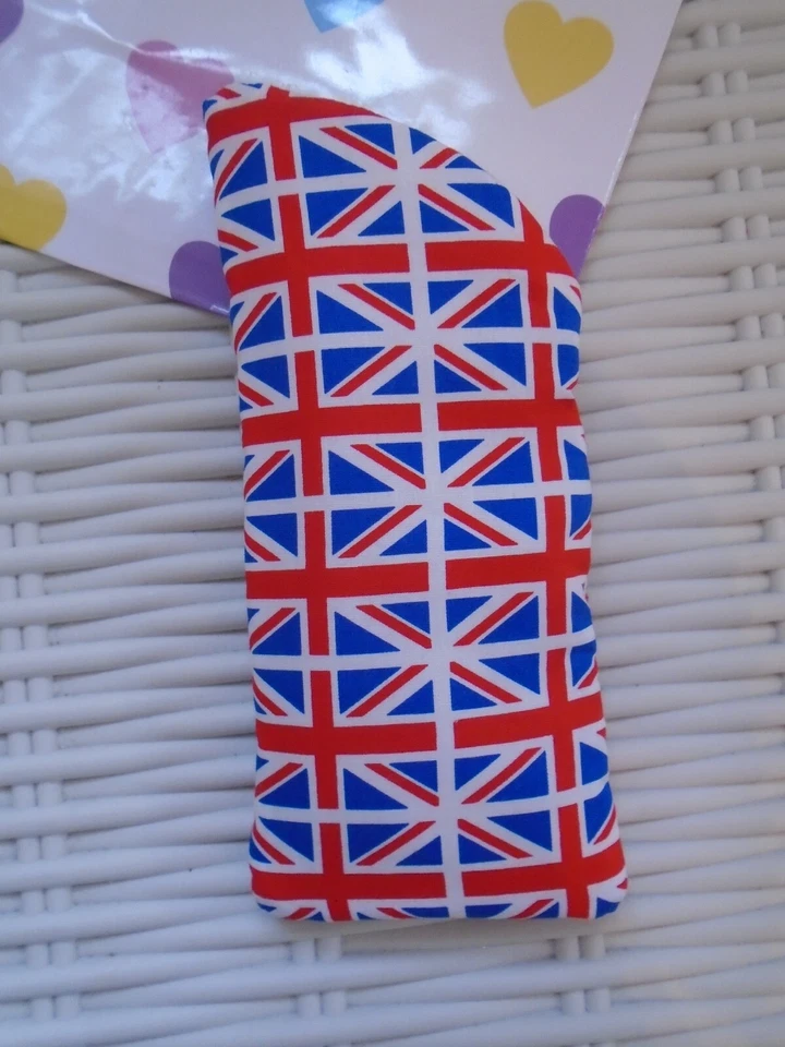 TRENDING TEXTILES Union Jack Flag Glasses Case Soft Lined Padded Gift Cases Present England UK New