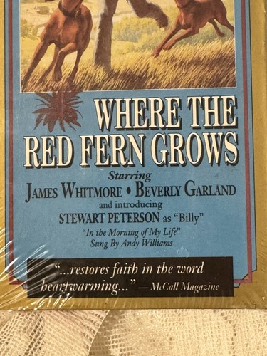 Where the Red Fern Grows*VHS, 1991*New Sealed*Family Classic Red Tape - Picture 2 of 5