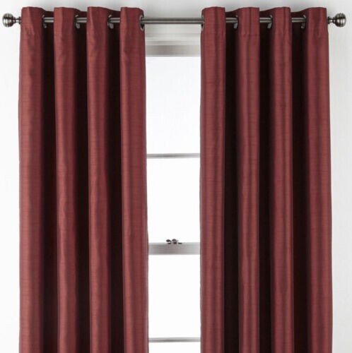 Jcp Home Malone Grommet Panel 50 W x 84 L Palmetto Red - Picture 1 of 4