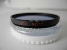 Nikon 52mm B12 Blue Filter in PERFECT Cond. Clean w/case Heavy Brass rim UNUSED