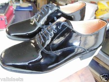 BLACK PATENT LEATHER SHOES RICHELIEU 39 DERBIES MOCCASINS MUSICIANS CEREMONY