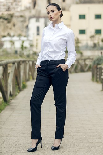 Pantaloni Donna Lavoro Eleganti Classico Sala Bar Ufficio Business  Ristorante | eBay