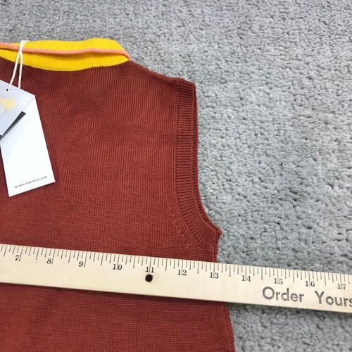 Misha & Puff Dress Girls 9 - 10 Wool Janis Dress Yellow Henna Blue Pocket Casual - Picture 10 of 11