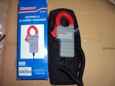 WESTWARD 6JG56 AC Clamp On Current Probe,1 to 400 mps , 50 TO 60 HZ , 1.9% ACCUR
