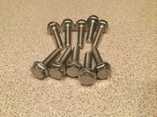 (10) M6 X 1.00 X 25 Stainless Steel DIN 6921 A2 Hex Flange Bolts M6x25mm Flange