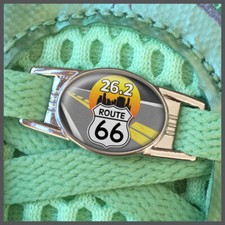 Route 66 26.2 Marathon Runners Shoelace Shoe Charm or Zipper Pull