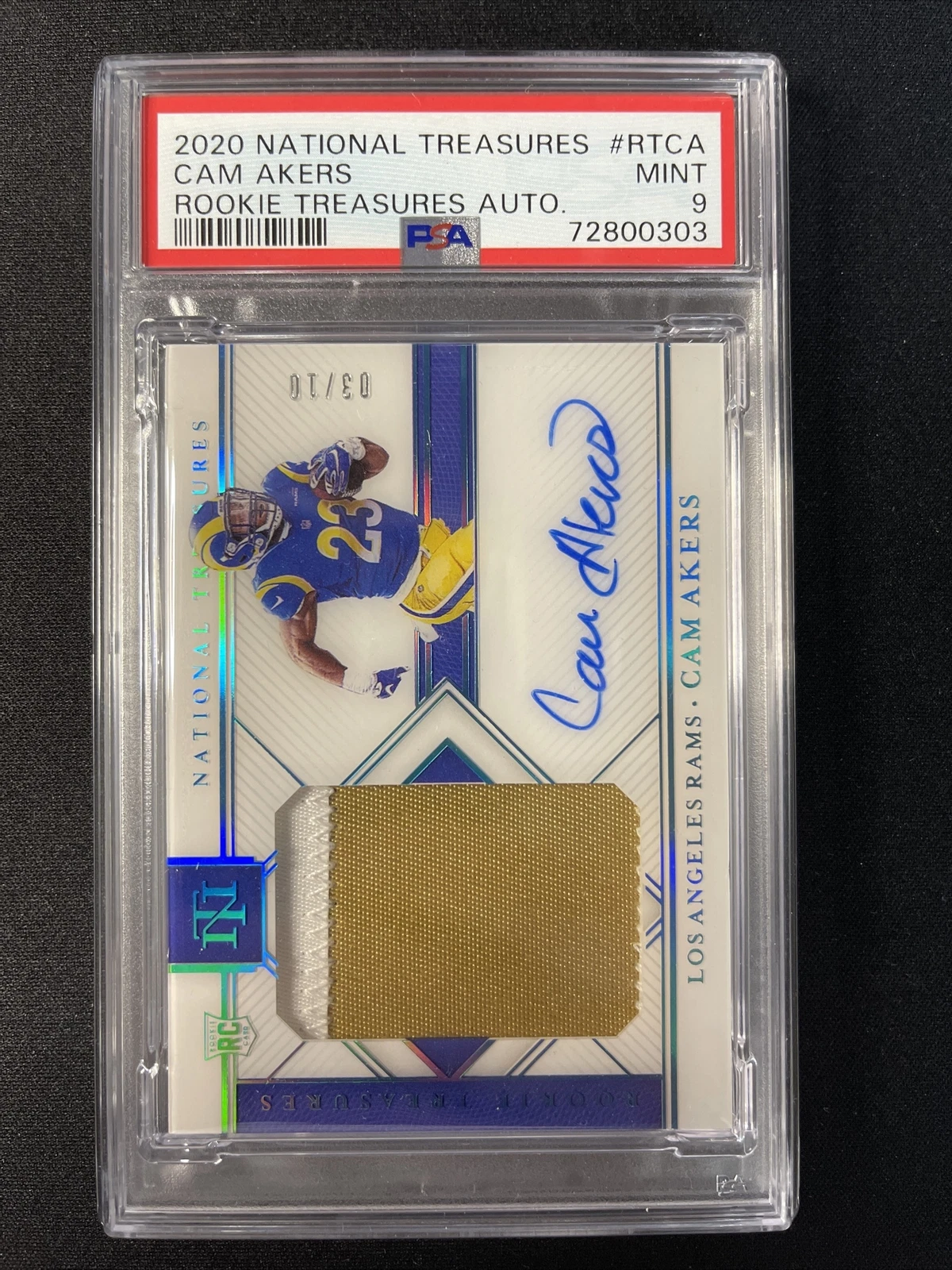 Cam Akers Panini National Treasures Rookie Treasures Autographs #RTCA Base