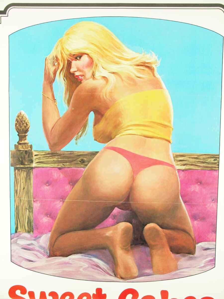 vintage original SWEET CAKES x-rated adult sex porno 1976 movie poster 27x41and#034; eBay kuva