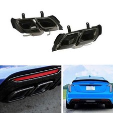 For 2020 21 -2024 Cadillac CT5 V Steel Rear Exhaust Muffler Tail Pipes Black CO