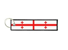 Hafen Schlüssel Herren Damen Stoff Brode Bedruckt; Flagge Georgia Mini Georgien