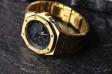 Custom gold casioak g-shock ga-2100 1a1 watch