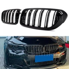FOR 2017-2020 BMW 6 SERIES GT G32 FRONT KIDNEY GRILLE DOUBLE SLATS GLOSS BLACK
