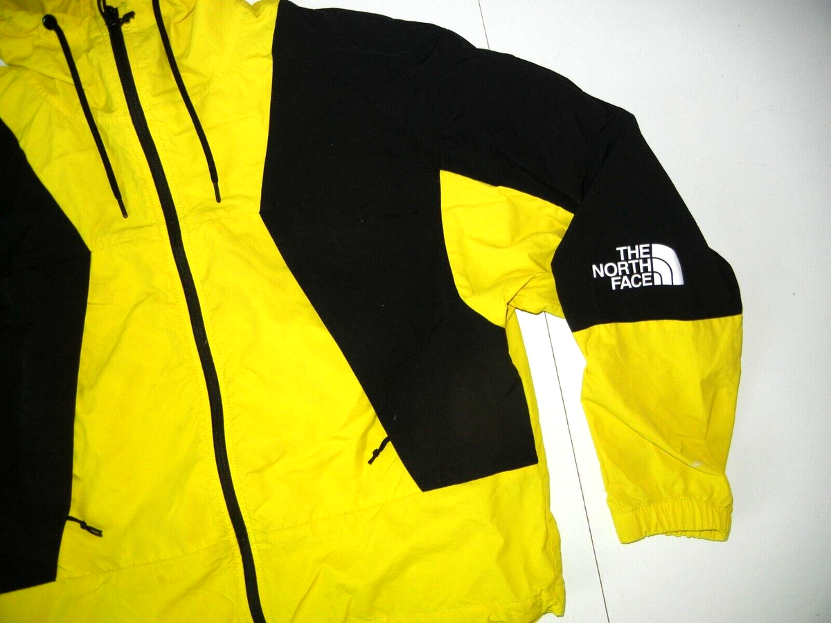 THE NORTH FACE Yellow/Black Nylon WINDWALL RAIN JACKET Hike Ski
