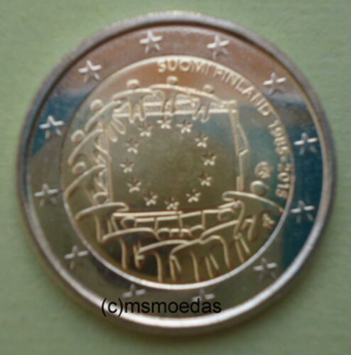 Finlande 2 euros 2015 drapeau européen drapeau pièce commémorative pièce en euros pièce commémorative - Photo 1/1