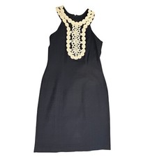 Just Taylor Sheath Dress Sleeveless Crochet Neckline Party Cocktail Size 2