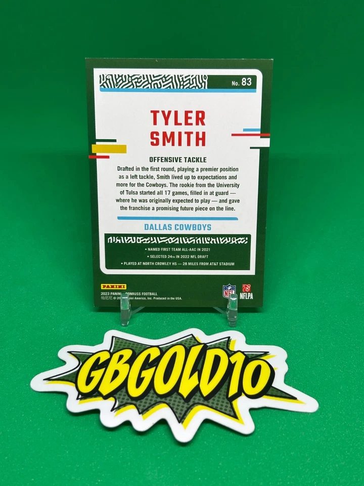 2023 Panini Donruss - Tyler Smith #83 Stat Line /17 - Image 2 of 2